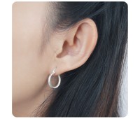 Classic Silver Hoop Earring HO-1747